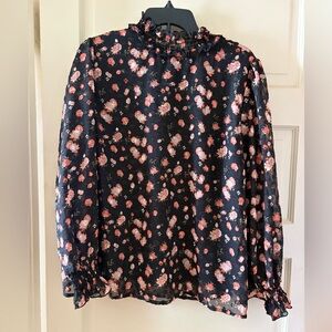Floral Black Women's Top
